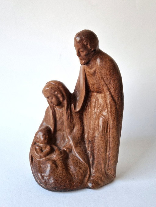 Statua in terracotta della Sacra Famiglia