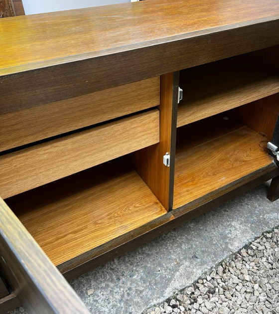 Image 1 of 1970 DEFOUR brutalist sideboard sideboard 225cm! graphic vintage designer furniture JAPAN modernist XL