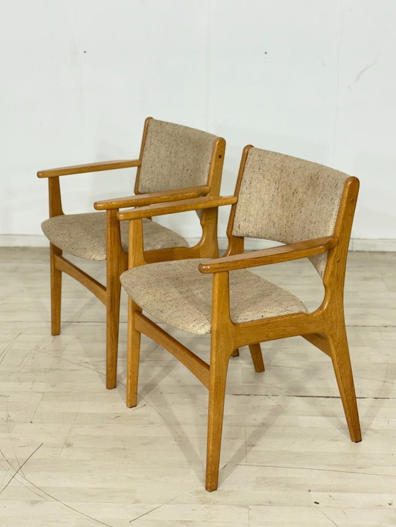 Image 1 of Set di 2 sedie Erik Buch / Sedie da pranzo vintage / Poltrone di metà secolo / Design danese