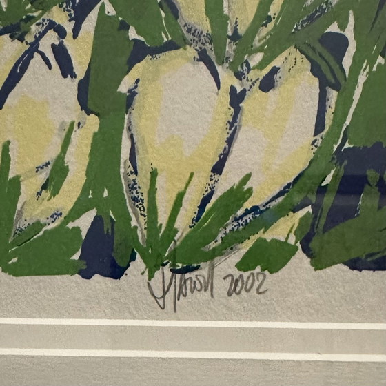 Image 1 of Tulipanes amarillos - Serigrafía de Ad van Hassel