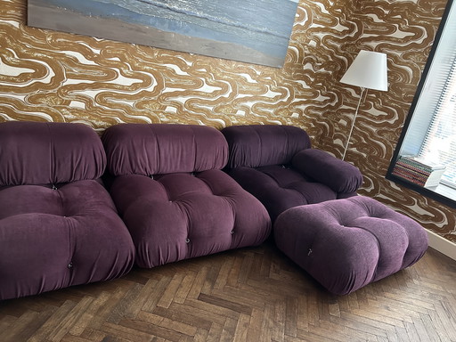 B&B Italia 'Camaleonda' sofa purple shades 3-seater + Ottoman