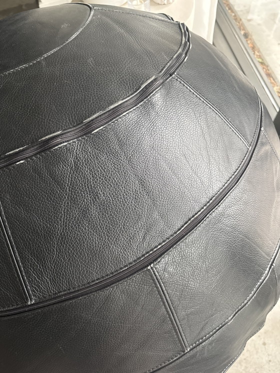 Vintage Leolux Ball Chair Poef In Leder – Zitzakken, Leather (photo 3 of 5)