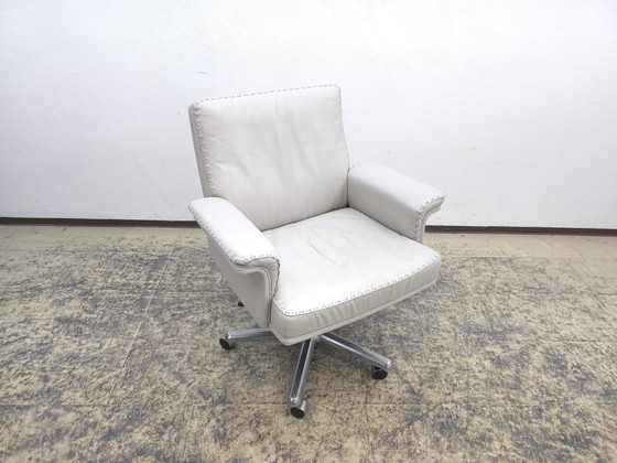 Image 1 of De Sede DS 35 poltrona sedia da ufficio sedia a dondolo pelle grigia