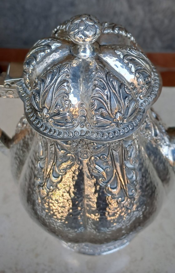 Image 1 of Cafetera/moca antigua Djokja de plata (sello 900).🫖