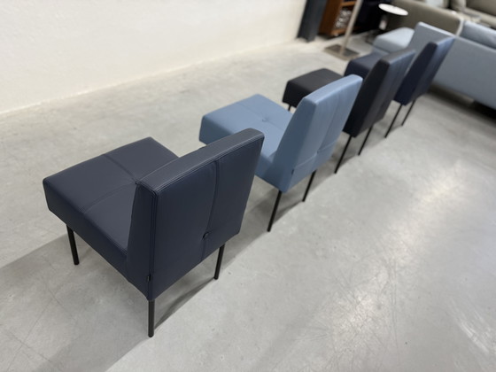 Image 1 of 4 Gelderland 7714 Button chair blue leather