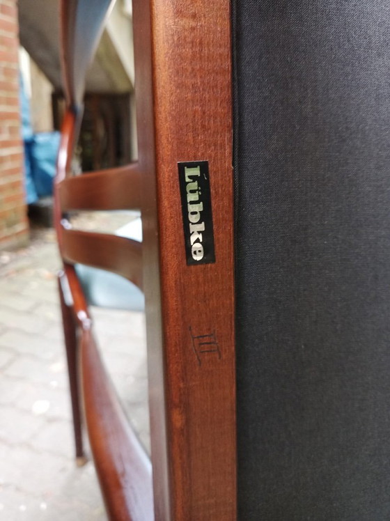 Image 1 of 5x Chairs Lübke Designer Craftsmanship Scandinavian Upholstered Chair Vintage