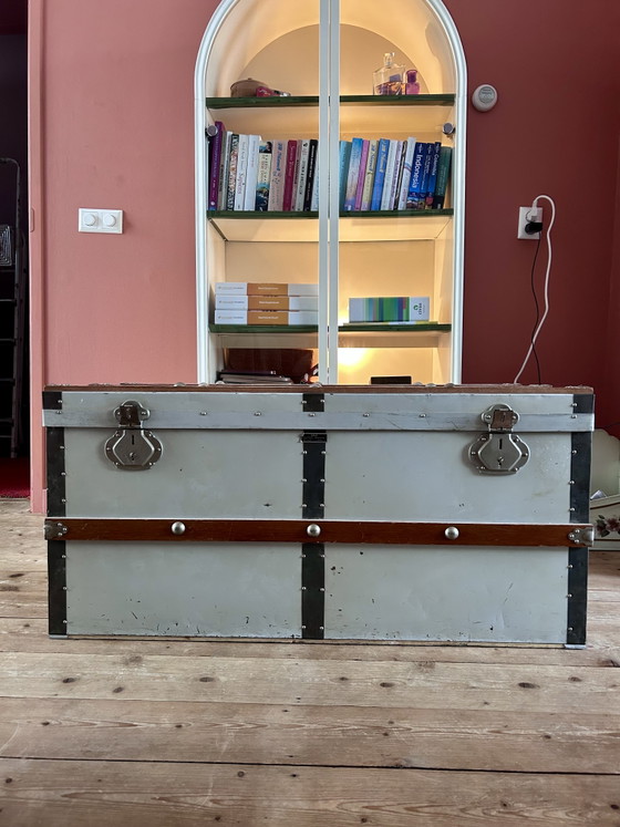 Image 1 of Authentieke Vintage Steamer Trunk – BALK Arnhem.