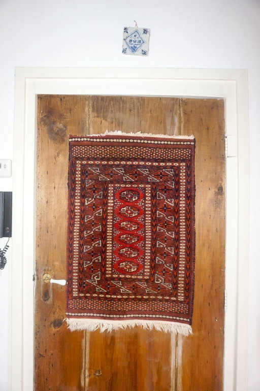 vintage tribal wool rug * afghan baluchi style carpet * geometric nomadic rug * small area rug boho decor