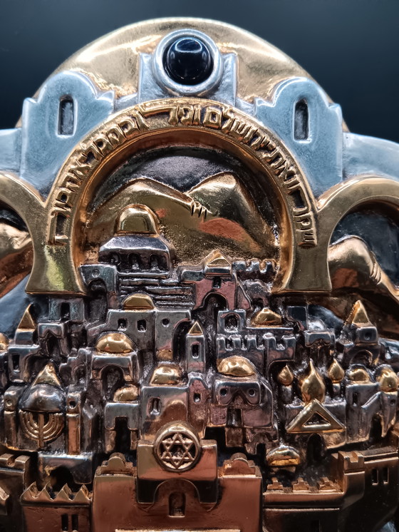 Image 1 of Frank Meisler versilberte und vergoldete Skulptur