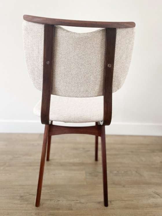 Image 1 of Set 4 vintage eetkamerstoelen | herstoffeerd