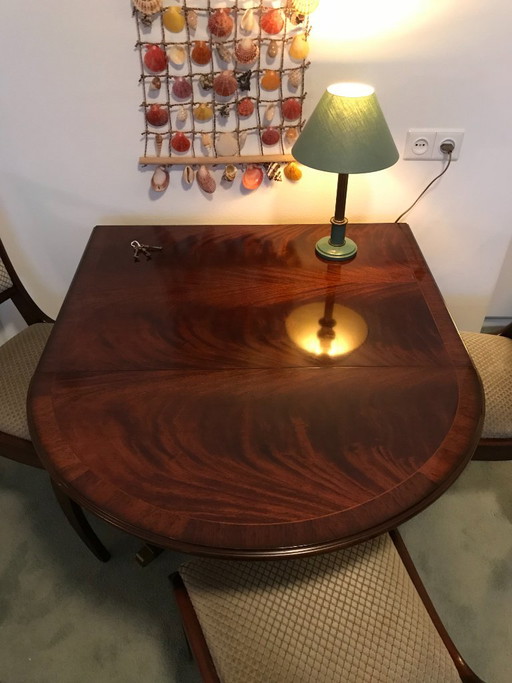 Heldense - Oval Mahogany Drop-leaf Table – eettafels, Wood (photo 2 of 6)