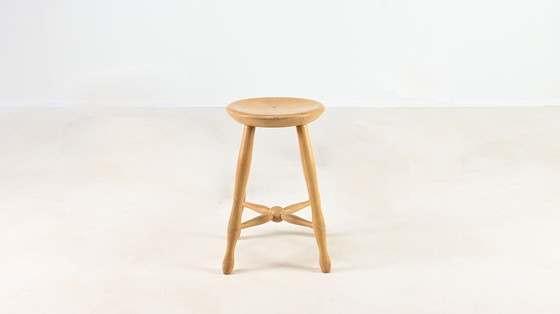 Image 1 of Set of three Danish Stools in Beech, C.1960