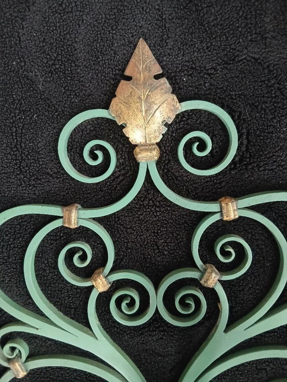 Image 1 of PAIR OF ANTIQUE WROUGHT IRON WALL LIGHTS BY GILBERT POILLERAT, Baroque, 1940