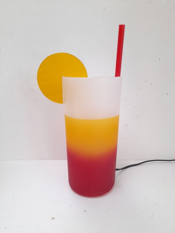 Grande lampada da tavolo cocktail in plexi anni '90, Lampade da tavolo, Plexiglass, Multicolore (foto 2 di 5)