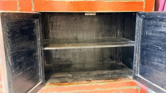 Credenza cinese antica Oriëntique – 234 cm – Rossa – Credenze, Legno, Ottone (photo 9 of 14)