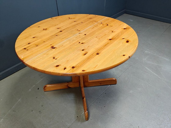Image 1 of Rainer Daumiller Style Pine Wood Dining Table, 1970s