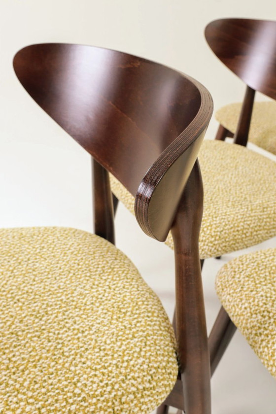 Image 1 of Eetkamerstoelen set van 6 scandinave ontwerp groen nebula