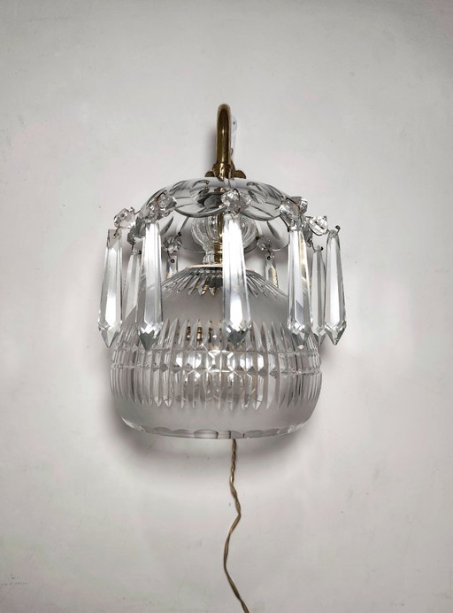 Glass wall sconce. Spain, 1950s.