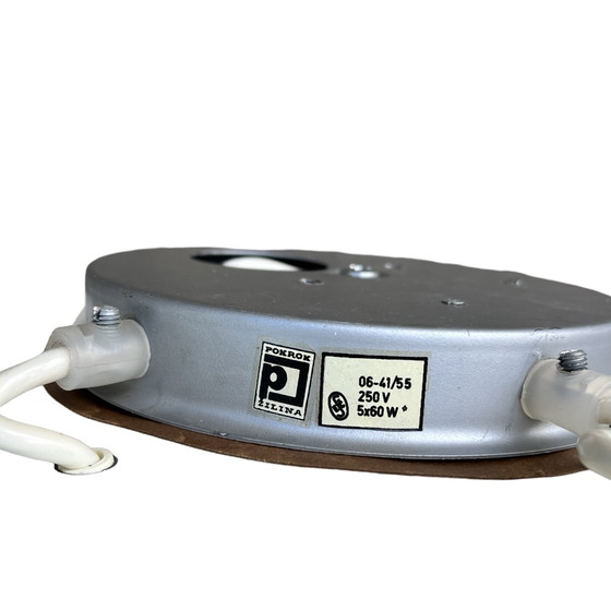 Image 1 of Mid Century Moderne Cascade Kroonluchter Pokrok Žilina, Tsjecho-Slowakije, 1970