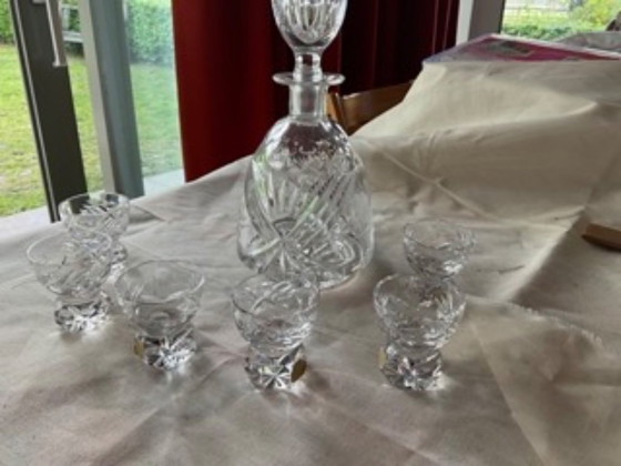 Image 1 of Autenthiek Bohemian hooglanskristal mondgeblazen en handgeslepen