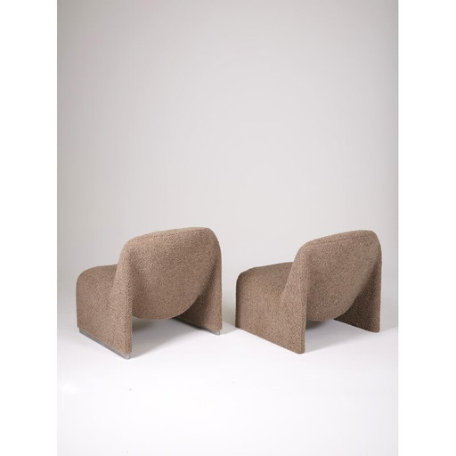 Pair of vintage Alky armchairs by Giancarlo Piretti for Artifort, Italy 1970