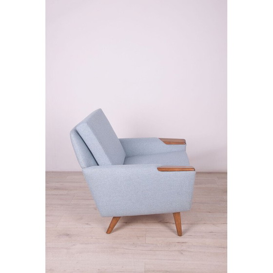 Image 1 of Mid Century Deense bank en fauteuil, jaren 1960