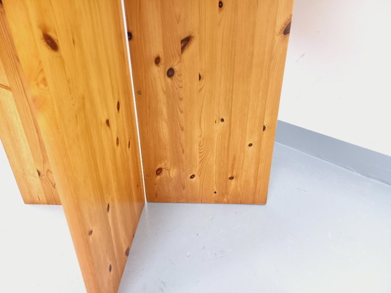 Image 1 of Tavolo da pranzo ottagonale in pino vintage anni '80 con prolunga