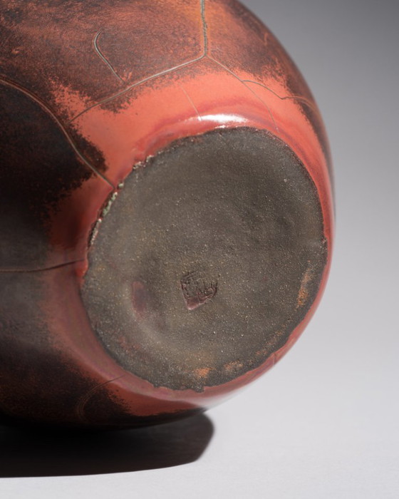 Image 1 of Vaso scultoreo Art Déco Bauhaus Studiokeramik Paul Dresler Grootenburg Crackle