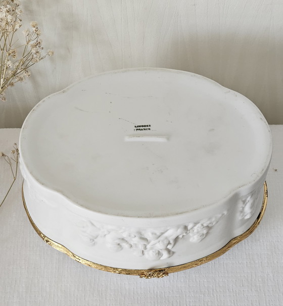 Image 1 of 20th century Limoges porcelain bisque jewelry box