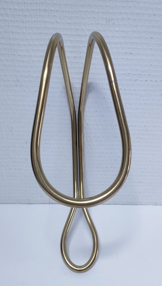 Image 1 of karaf flessenhouder verguld staal