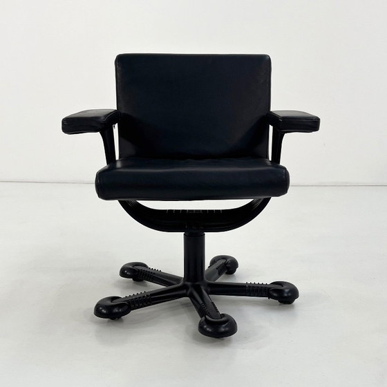 Sedia da ufficio girevole 'Mix' di Afra & Tobia Scarpa per Molteni, anni '70 – Sedie da ufficio, Leather (photo 3 of 10)