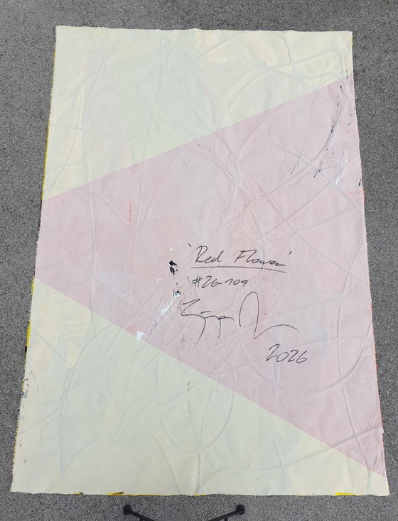 Jürgen Angeler - Rode Bloem - XXL – Schilderijen & Tekeningen, Canvas (photo 9 of 20)