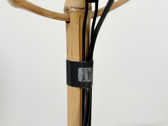 Uchiwa III Desk lamp or wall scone designed by Ingo Maurer for M Design, Floor lights, Bamboo, Metal, Beige (photo 8 of 9)