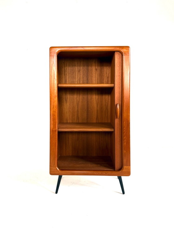Vintage Deense  teakhouten highboard, Dyrlund ‘80, Wandkast, Bruin (foto 3 van 10)