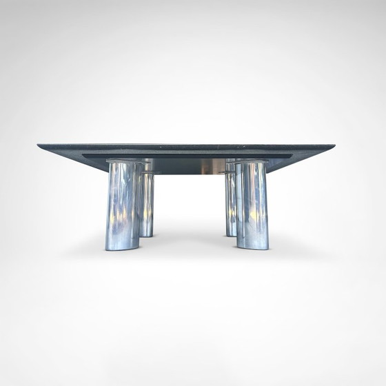 Star Galaxy Granite And Brushed Metal Postmodern Coffee Table By Draenert Germany 1980s – Marble (photo 5 of 8)