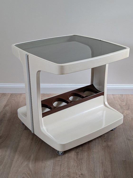 Image 1 of Vintage "Space Age" Bar Cart by Marc Held for Prisunic/Flair, 1970s