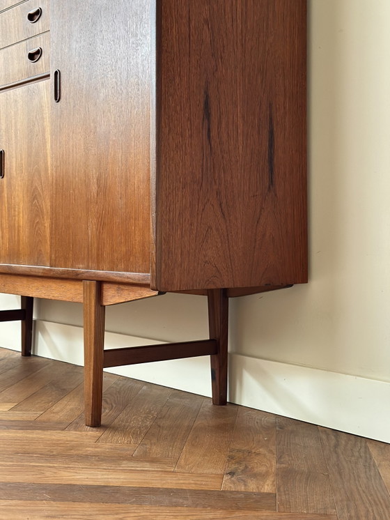 Mobile pensile vintage in stile danese con cassetti in teak, anni '50/'60/'70. – Credenze alte, Wood (photo 7 of 15)