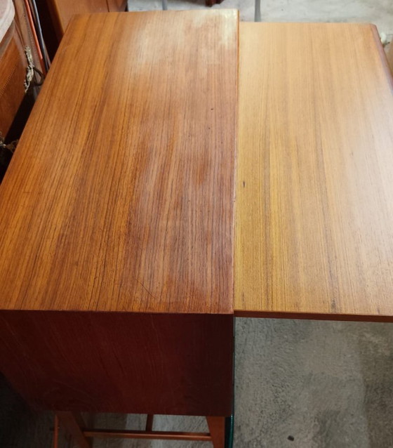 Image 1 of Credenza scandinava vintage in teak con piano di scrittura, anni '60