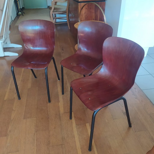 lot de 3 chaises design vintage Pagholz Allemagne 1970