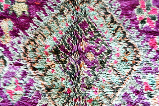 Alfombra marroquí Boujaad vintage morada – 305 x 190 cm