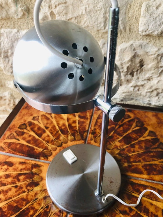 Image 1 of Lampe de table vintage style milieu du siècle, à globe oculaire réglable, années 1970