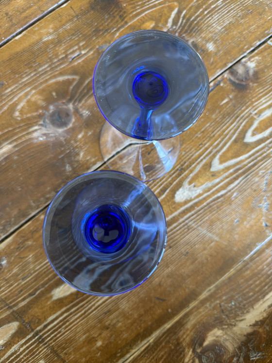 Image 1 of Set di 2 bicchieri da martini vintage Memphis Libbey degli anni '80.