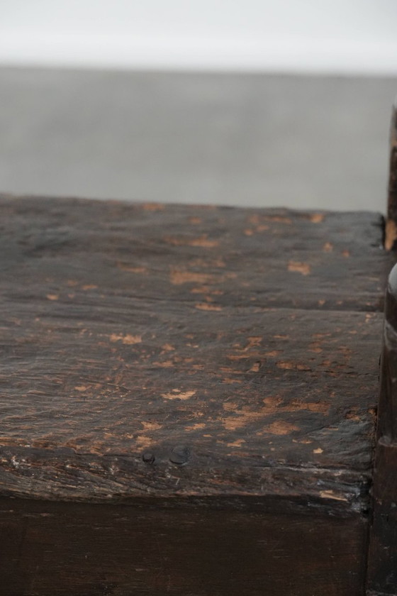Image 1 of Antique English early 19th century hall bench/bench for the dining table made of oak