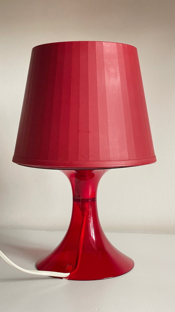 Image 1 of  Red Plexiglas lamp Ikea