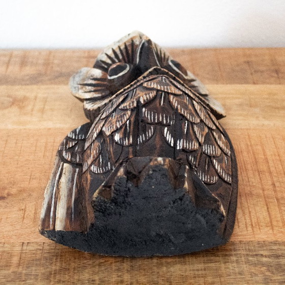 Handgeschnitzte und bemalte Eule, indonesische Volkskunst – Dekorative Objekte, Wood (photo 6 of 10)
