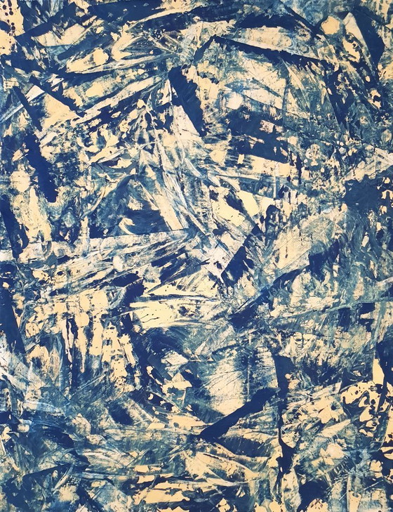 Image 1 of Jürgen Angeler - Cubismo azul y dorado