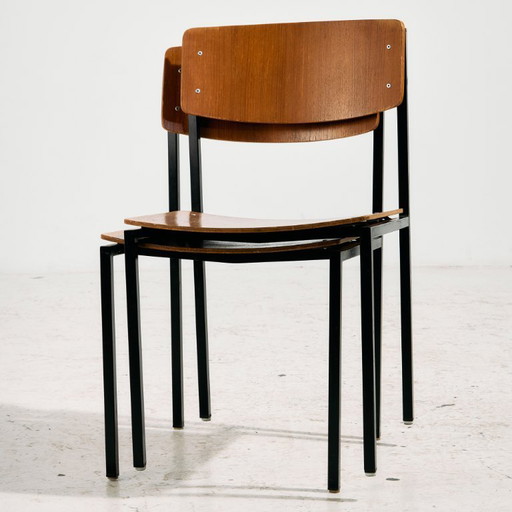 MK11233 Sedia in teak con base in metallo