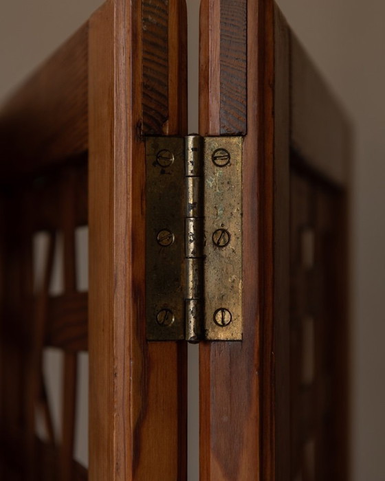 Image 1 of Divisorio per stanza vintage in legno di pino, divisorio per stanza a 3 parti