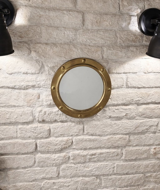 Miroir hublot en laiton vintage Peerage – Fabriqué en Angleterre