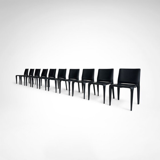 Image 1 of Stier-Esszimmerstuhl von Mario Bellini für Cassina 1990er Jahre, 10-teilig